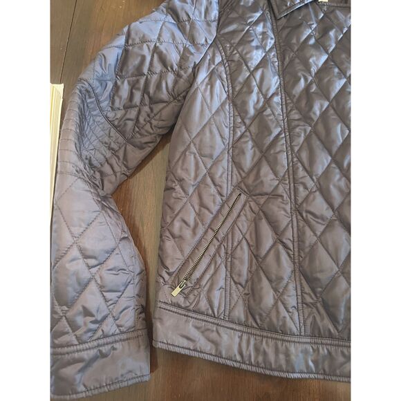 Banana Republic Womens Black Quilted Puffer Jacket SMALL Classic Utility Casual - Picture 12 of 14